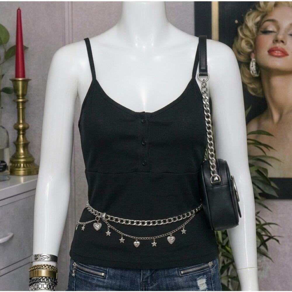 Brandy Melville One Size Rib Fitted Short Sleeve Tee Soft Stretch Casual Basic